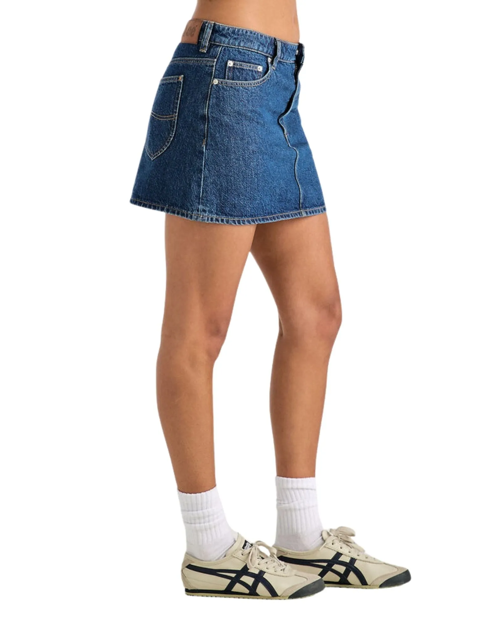 Womens Relaxed Mini Skirt - Indigo Dream