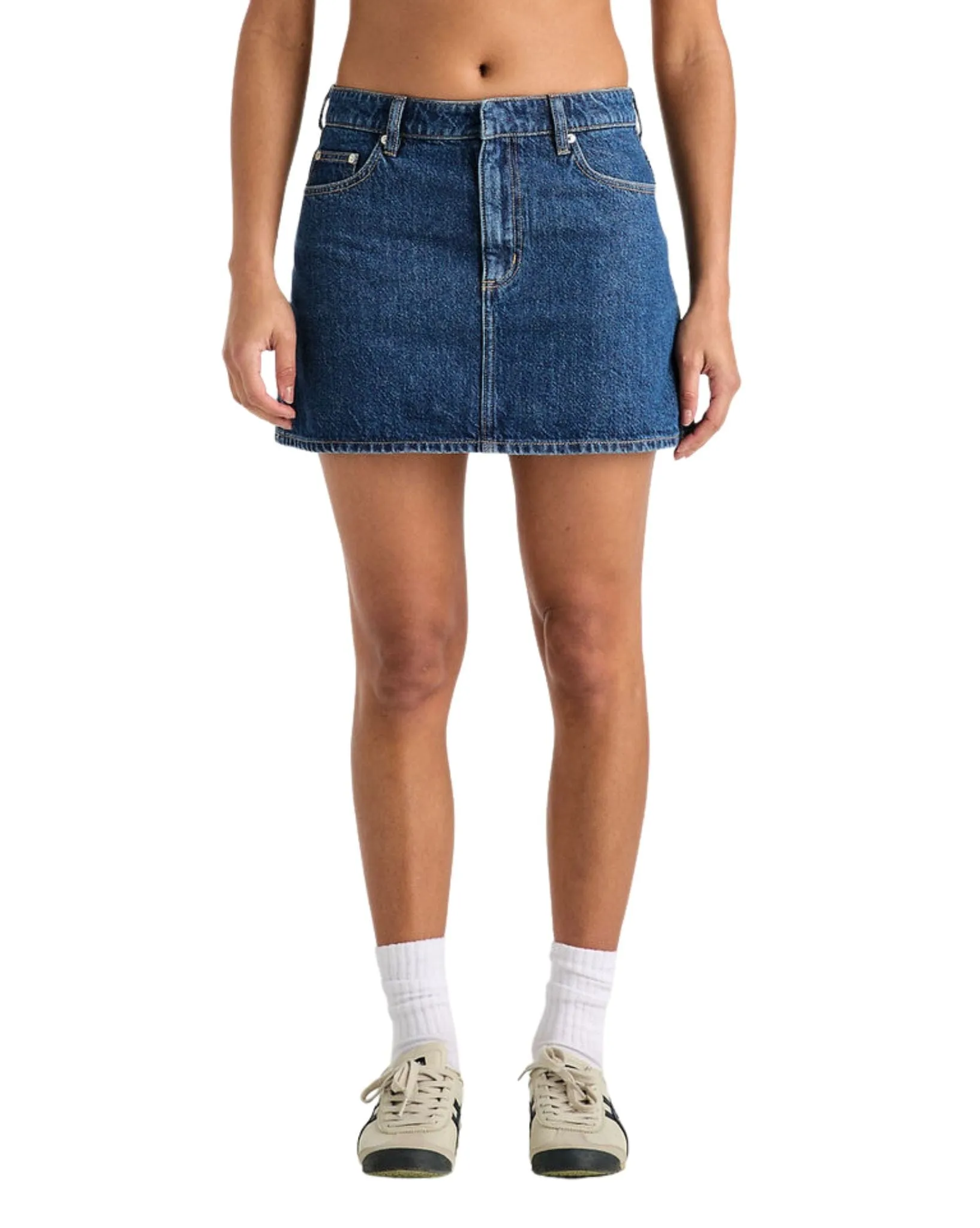 Womens Relaxed Mini Skirt - Indigo Dream