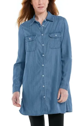 Women's Santa Rosa Chambray Tunic Top  |  Light Indigo Chambray