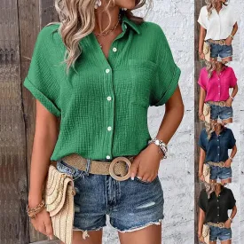 Women's Sleeve Button Shirt