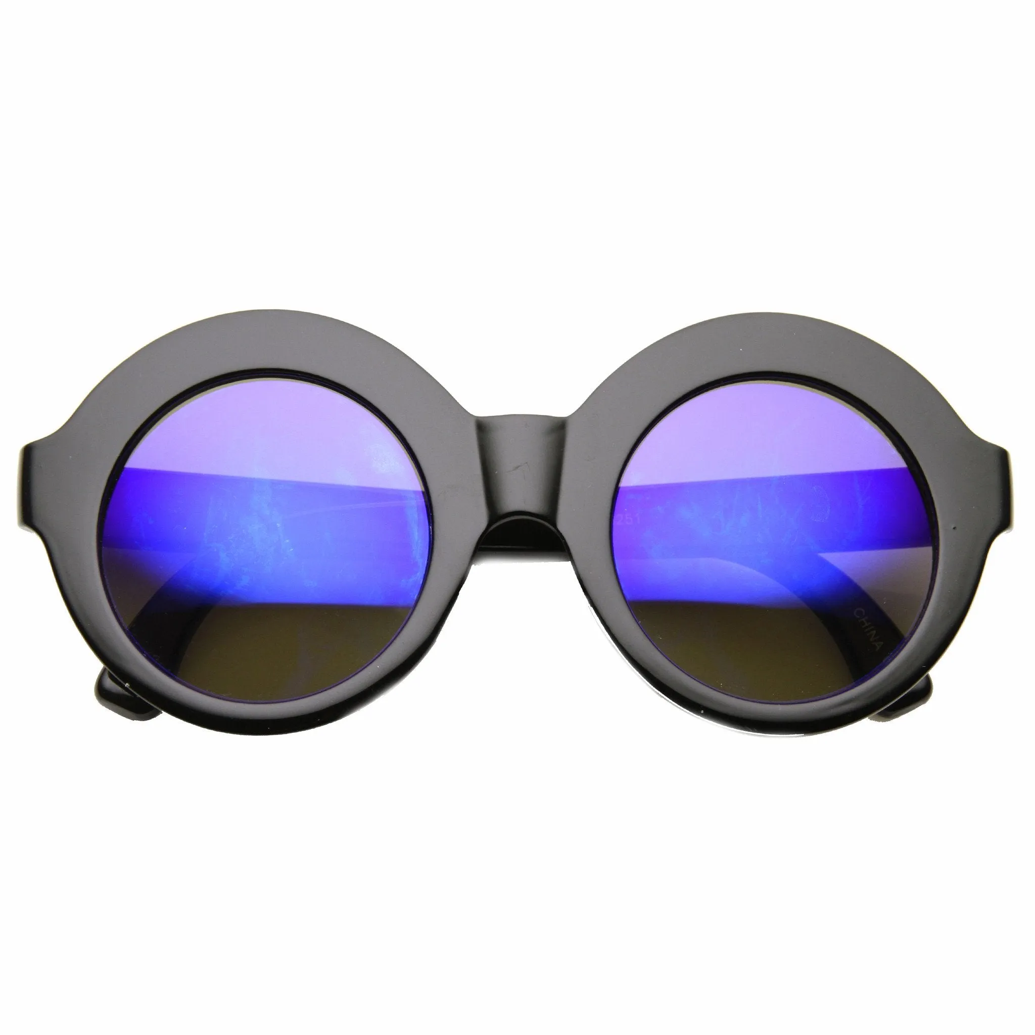 Women's Trendy Retro Bohemian Fashion Round Circle Sunglasses 9594