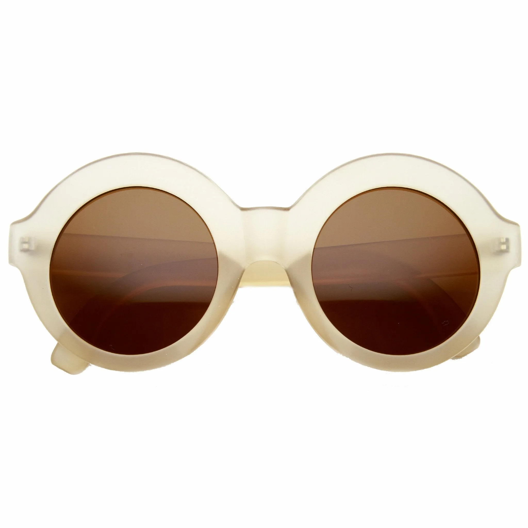 Women's Trendy Retro Bohemian Fashion Round Circle Sunglasses 9594