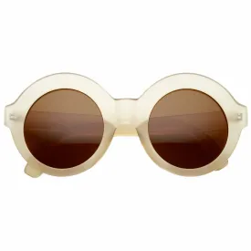Women's Trendy Retro Bohemian Fashion Round Circle Sunglasses 9594
