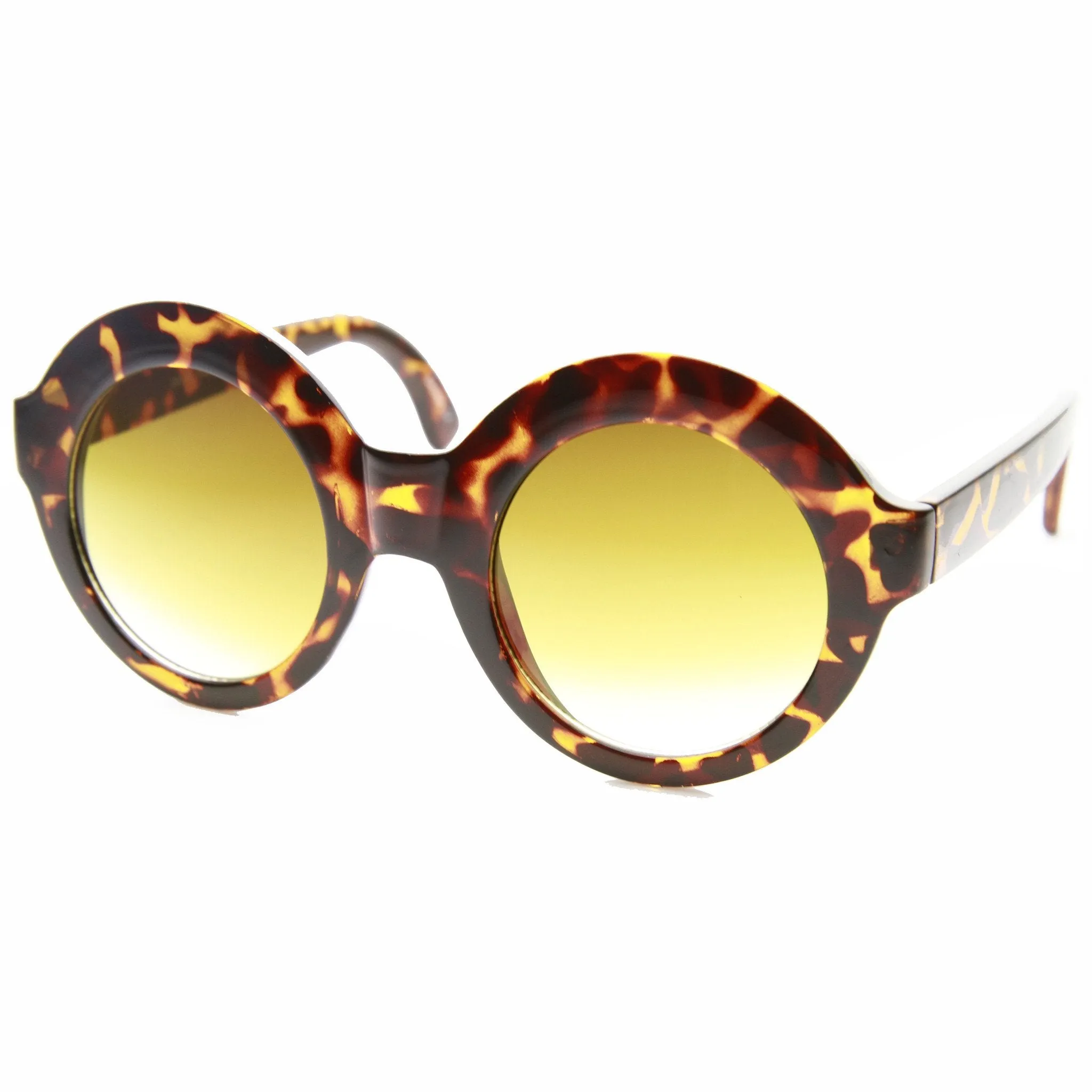 Women's Trendy Retro Bohemian Fashion Round Circle Sunglasses 9594