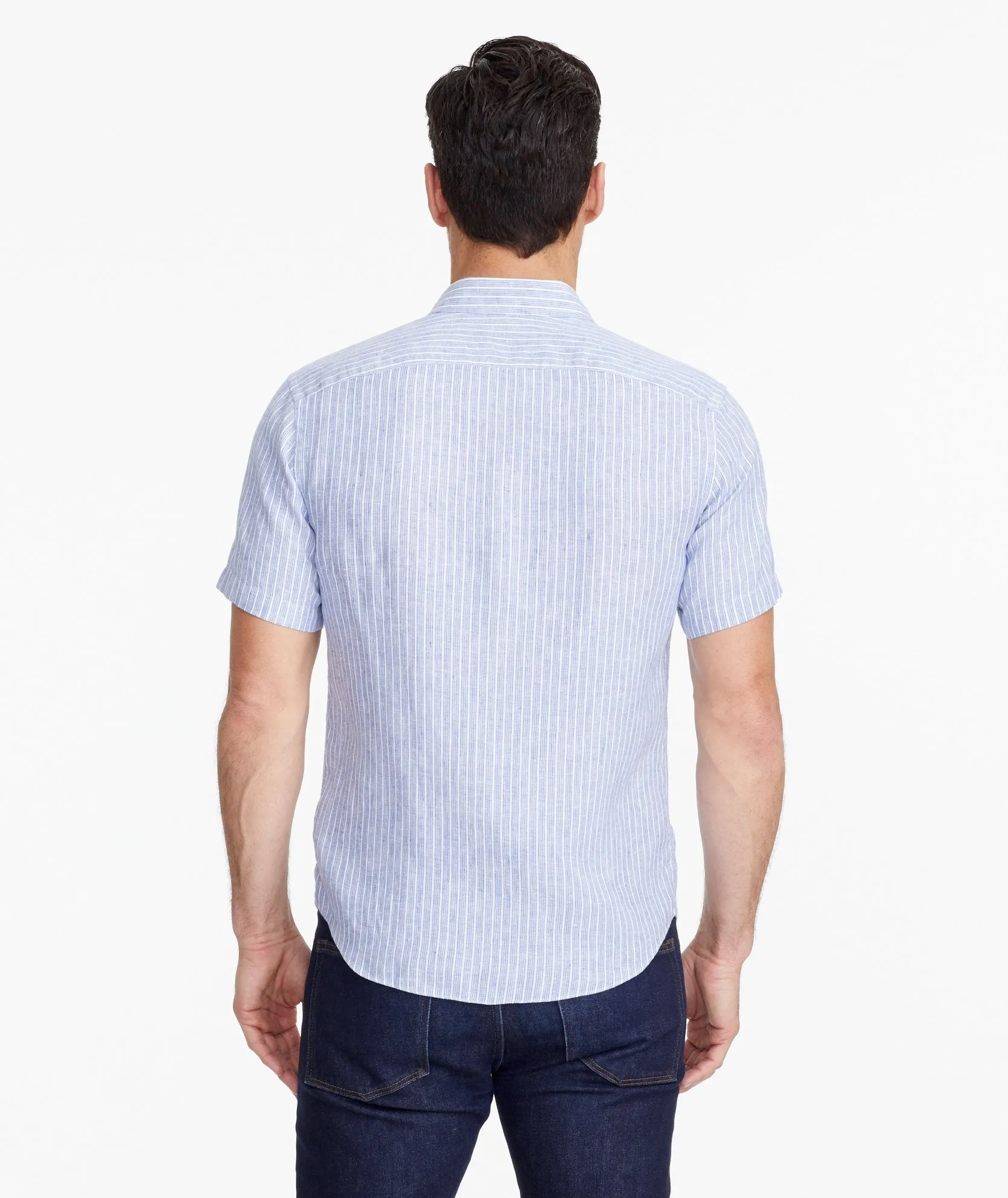 Wrinkle-Resistant Linen Short-Sleeve Westrey Shirt