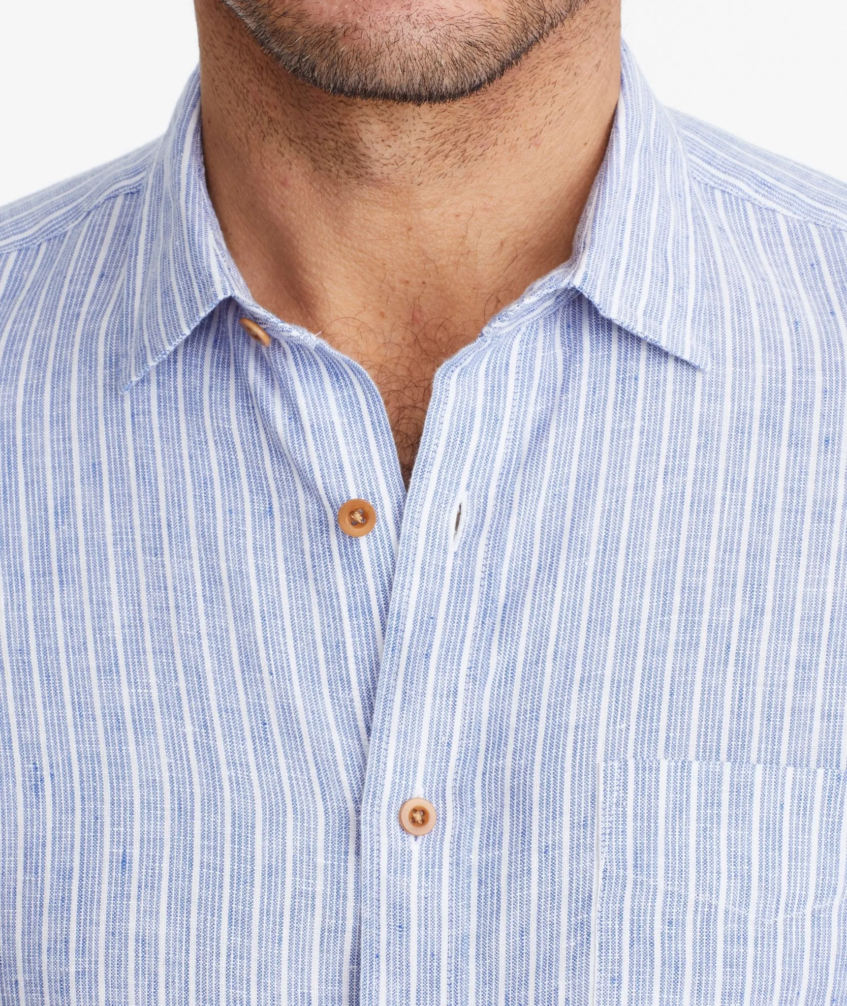 Wrinkle-Resistant Linen Short-Sleeve Westrey Shirt